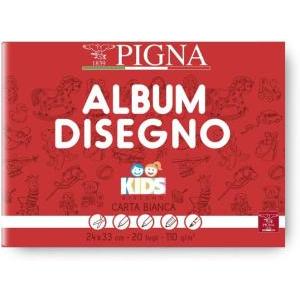 Pigna kids sketchbook size 24x33 cm 20 sheets 110 gsm smooth white color white