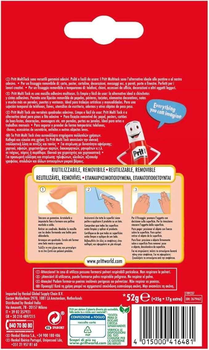 pritt pritt adesivi removibili gommini multi tack blister da 95 gommini colore bianco - 2679462 - foto 2