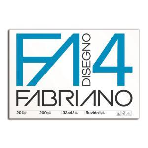 Disegno 10pz blocco f4 dimensioni 33x48 cm 20 fogli da 200 gr/mq ruvido colore bianco