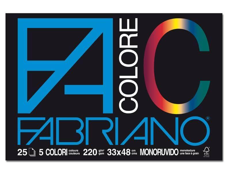 fabriano fabriano colore album da disegno dimensioni 24x33 cm 25 fogli da 220 gr/mq - foto 1