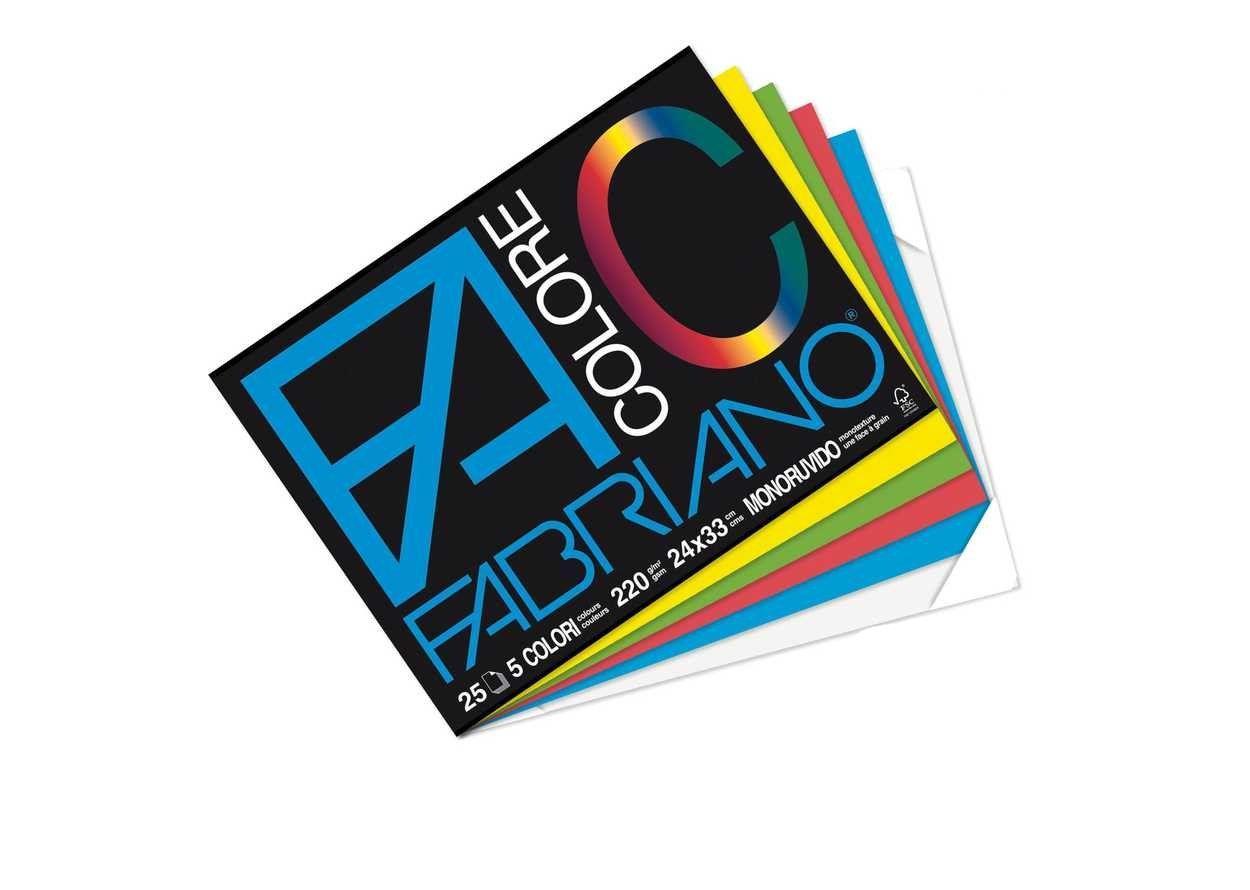 fabriano fabriano colore album da disegno dimensioni 24x33 cm 25 fogli da 220 gr/mq - foto 2