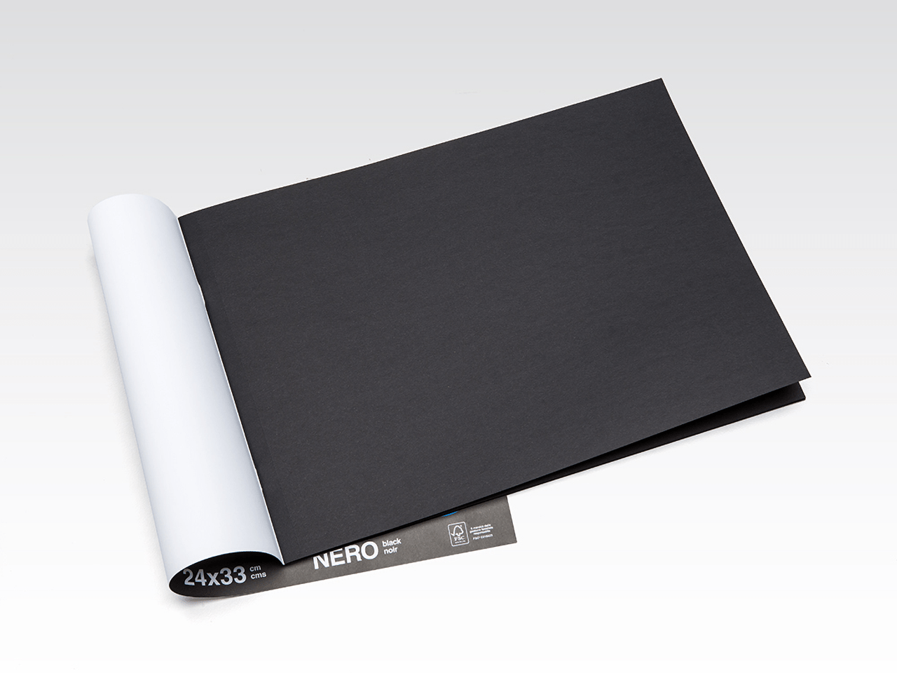 fabriano fabriano disegno 3 album f3 dimensioni 24x33 cm 10 fogli da 125 gr/mq colore nero - foto 2