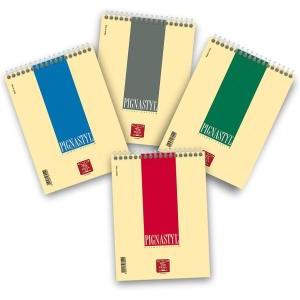 Styl block notes spiralato rigatura quadretti 5mm formato a6 10x15 cm 60 fg. 80gr/mq