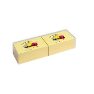 Memoidea notes adesivi 76x127 mm in confezione da 12 blocchetti da 100 fg. colore giallo