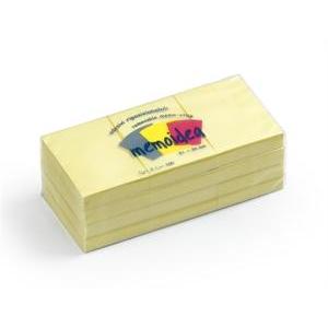 Memoidea notes stickers 38x51 mm in pack of 12 pads of 100 fg. color yellow yellow