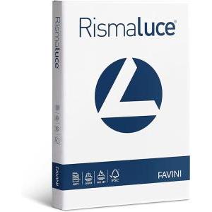 Rismaluce carta bianca formato a4 21x29,7 cm in confezione da 125 fg. da 200 gr/mq