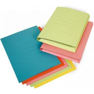 Blasetti zaffiro folders 3 flaps 25x33.5cm 50pcs col. ass with outer stripes multicolor