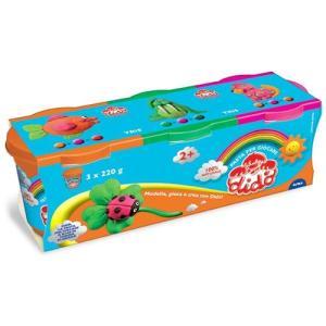 Didò tris barattoli da 220 g ciascuno colori arancio verde e magenta