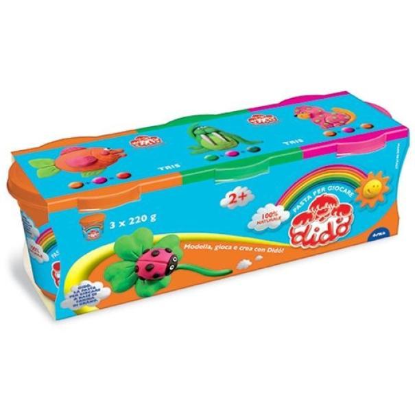 dido' didò tris barattoli da 220 g ciascuno colori arancio verde e magenta - foto 1