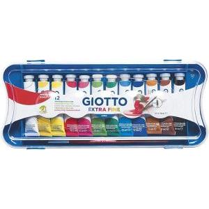 Colori a tempera extra fine t4 in tubetti da 12 ml confezione da 12 pz. in colori assortiti