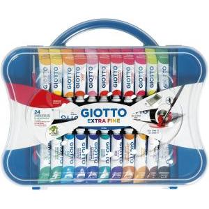 Giotto extra fine tempera colors t4 in 12 ml tubes pack of 24 pcs. in assorted colors multicolor