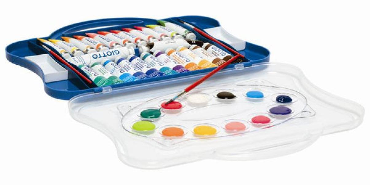 giotto giotto colori a tempera extra fine t4 in tubetti da 12 ml confezione da 24 pz. in colori assortiti - foto 2
