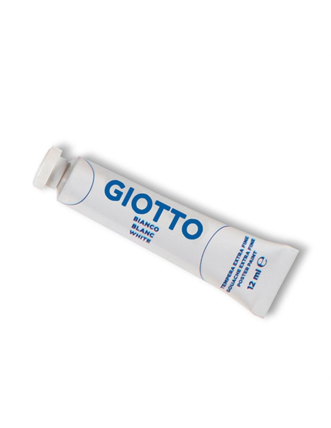 giotto giotto 6pz colore a tempera t4 extra fine in tubetto da 12ml colore bianco n° 01 - foto 1