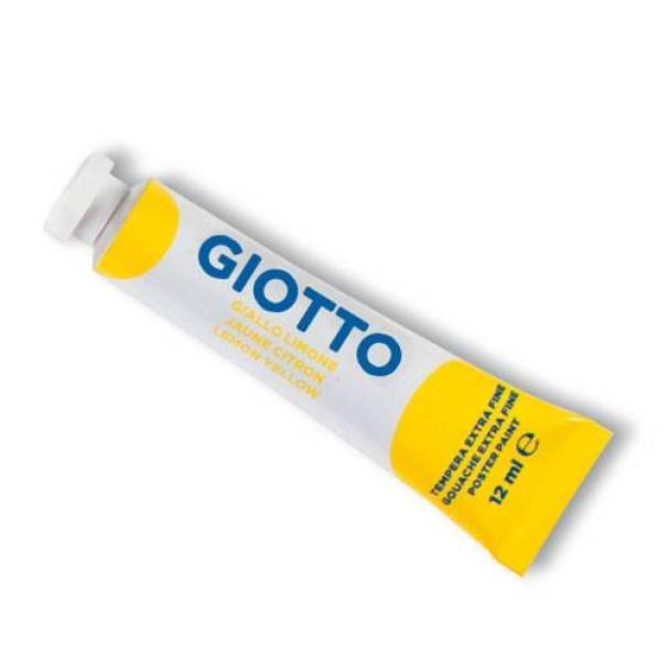 giotto giotto 6pz colore a tempera t4 extra fine in tubetto da 12ml colore giallo limone n° 03 - foto 1 giotto giotto 6pz colore a tempera t4 extra fine in tubetto da 12ml colore giallo limone n° 03 - foto 1