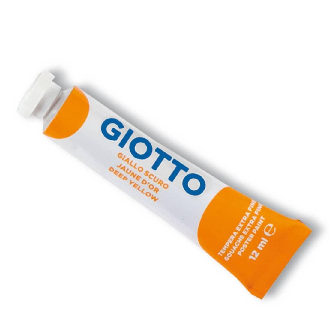 giotto giotto colore a tempera t4 extra fine in tubetto da 12ml colore giallo scuro n° 04 - foto 1