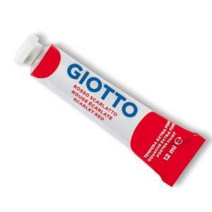 6pz colore a tempera t4 extra fine in tubetto da 12ml colore rosso scarlatto n° 08