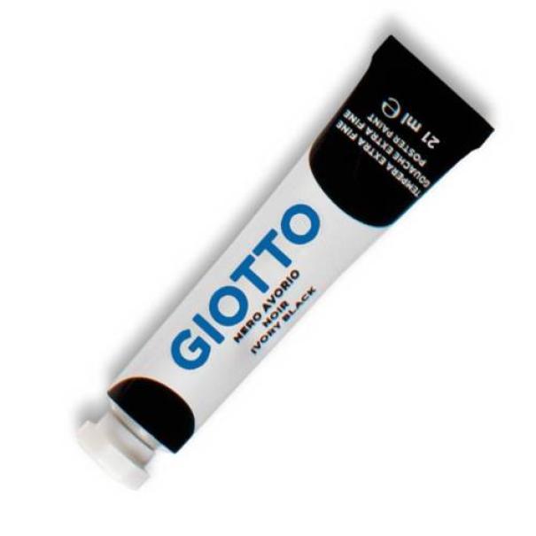 giotto giotto colore a tempera t7 extra fine in tubetto da 21ml colore nero avorio n°24 - foto 1