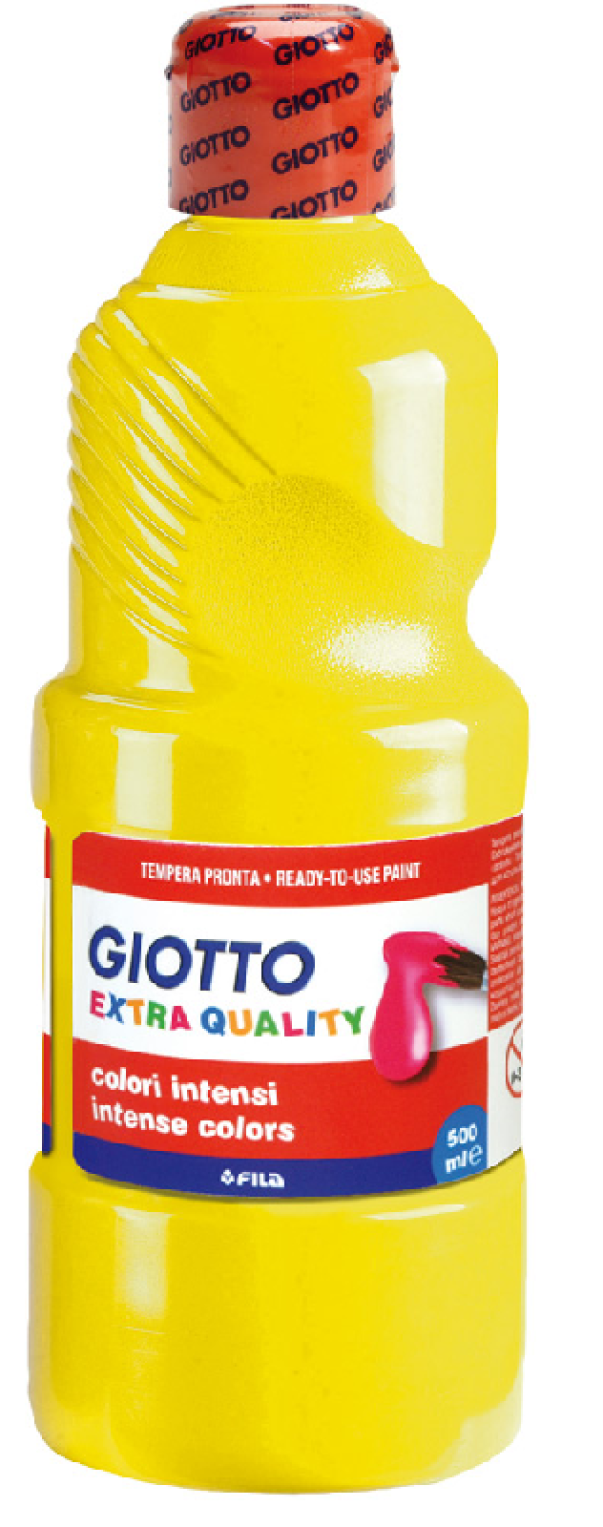 giotto giotto tempera pronta in flacone da 500 ml colore giallo primario n°02 - foto 1
