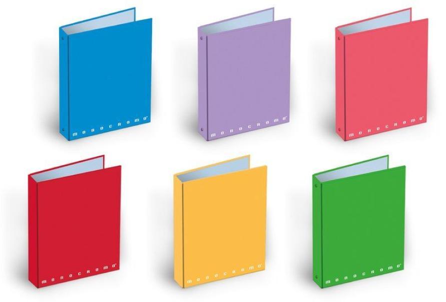 monocromo monocromo raccoglitore con copertina cartonata a4 - 4 anelli diametro 30 mm - dorso 4 cm - foto 2