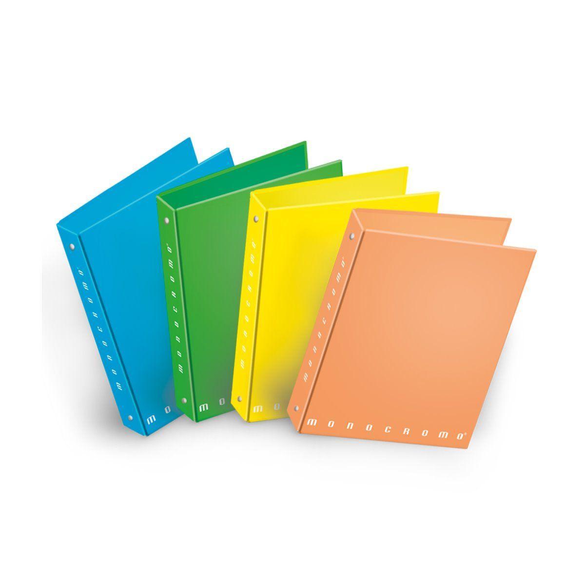 monocromo monocromo copertina 4 anelli formato a4 27x32 cm fluo colori assortiti - foto 1