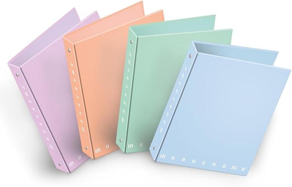 monocromo monocromo copertina 4 anelli pastel in formato a4 colori assortiti - foto 1