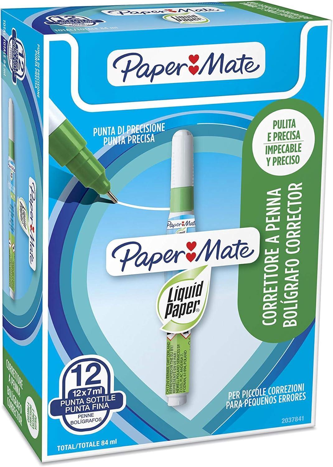paper mate paper mate np10 correttore a penna liquid paper 12pz da 7 ml - foto 1