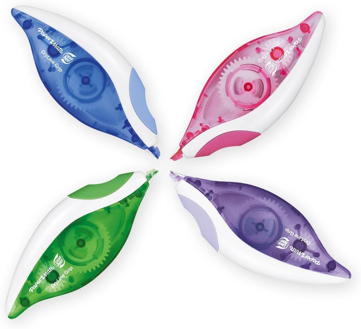 paper mate paper mate 12pz dryline grip liquid paper correttore a nastro colori assortiti - foto 2