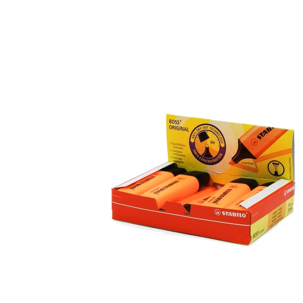 stabilo stabilo boss original evidenziatore colore arancione 54 conf. da 10 pz - foto 1 stabilo stabilo boss original evidenziatore colore arancione 54 conf. da 10 pz - foto 1