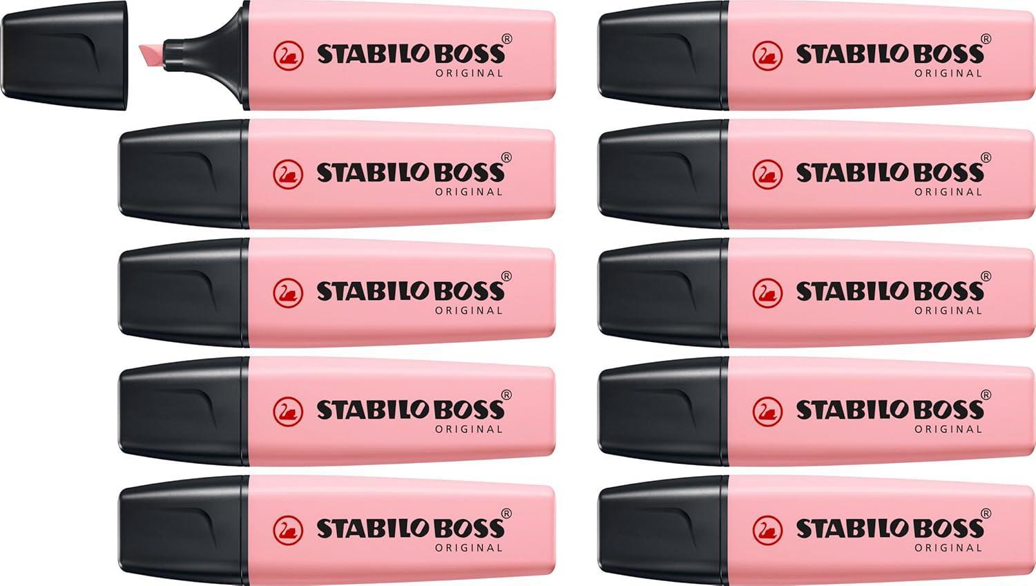 stabilo stabilo boss original pastel 10pz evidenziatore colore rosa antico 129 - foto 1