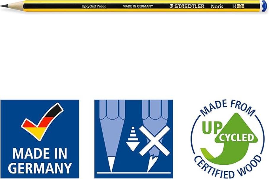 staedtler staedtler noris 120 matita in grafite gradazione h-3 - foto 2