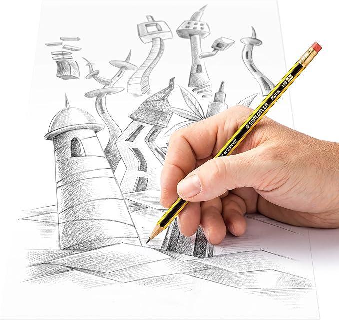 staedtler staedtler noris 122 matita in grafite hb-2 con gomma - foto 3