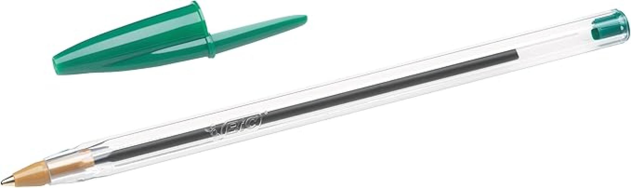 bic bic cristal original penne a sfera con punta media da1 mm colore verde confezione da 50 pz - foto 2