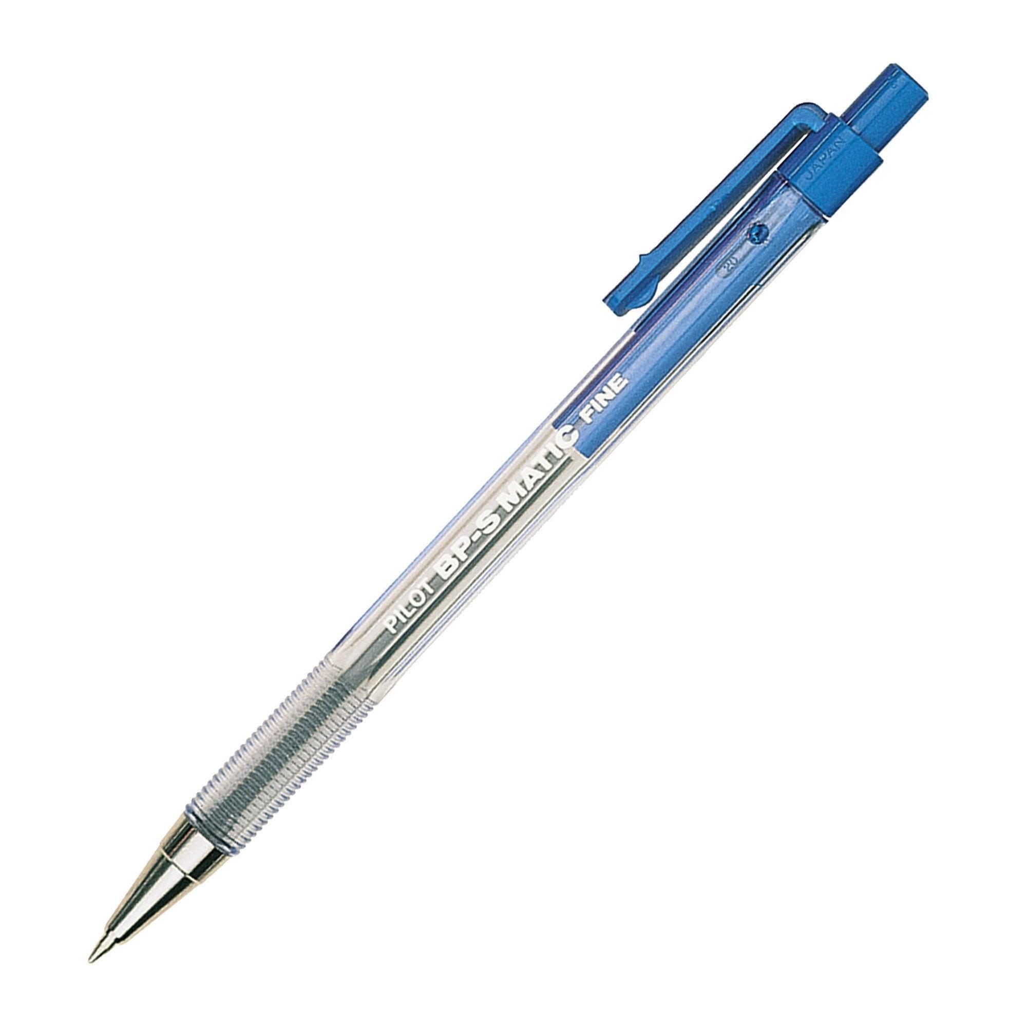 pilot pilot bps matic fine penna a sfera a scatto colore blu con punta da 0,7 mm - foto 1