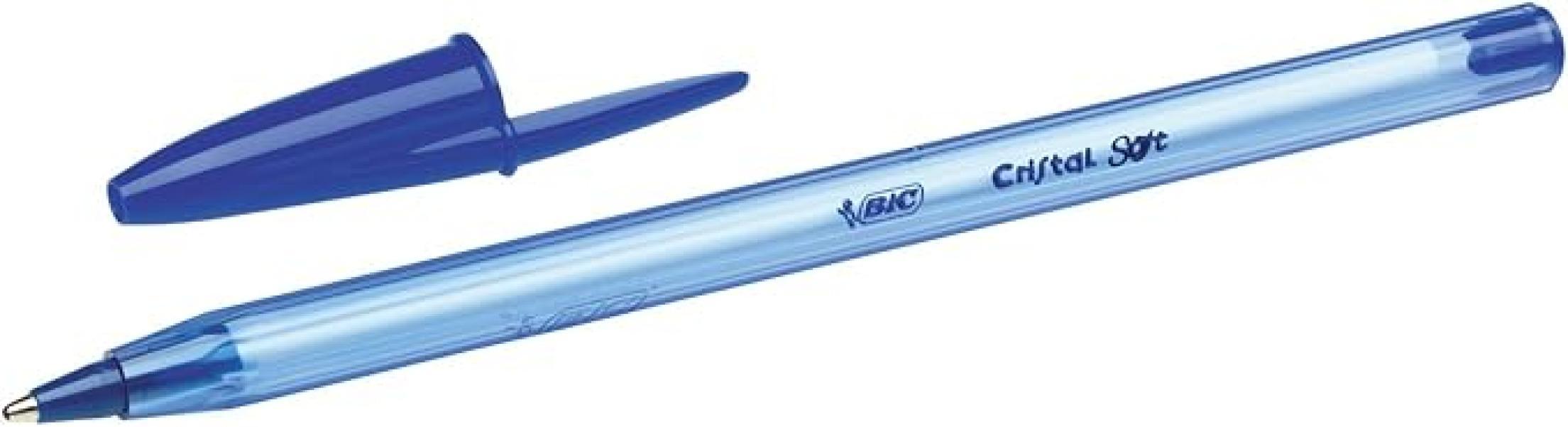 bic bic cristal soft penna a sfera con punta da 1,2 mm colore blu confezione da 50 pz - foto 2
