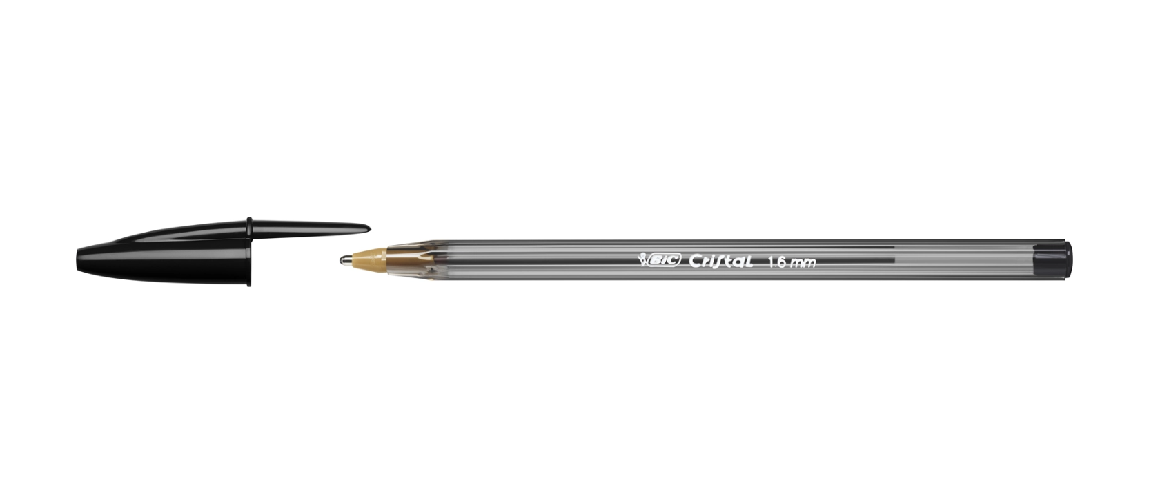 bic bic cristal large penna a sfera punta da 1,6 mm colore nero confezione da 50 pezzi - foto 2