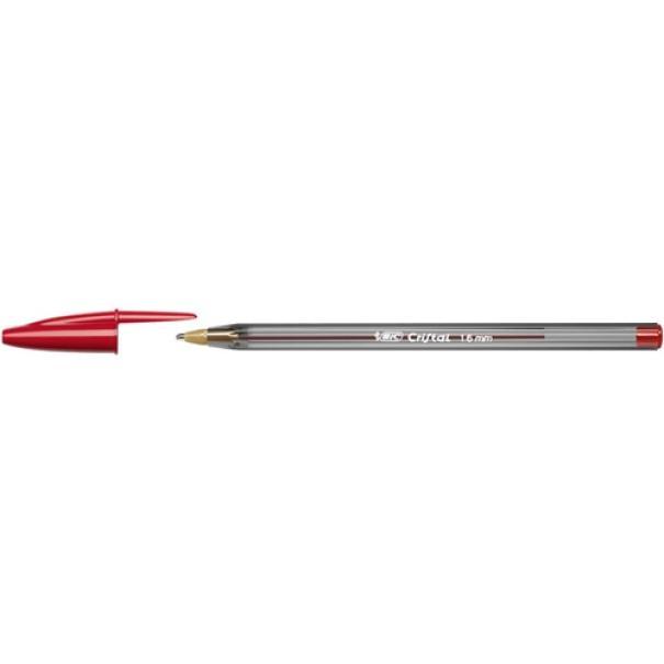 bic bic cristal large penna a sfera punta da 1,6 mm colore rosso confezione da 50 pezzi - foto 2