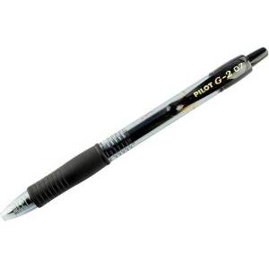 G 2 penna a sfera gel a scatto ricaricabile colore nero punta da 0,7 mm