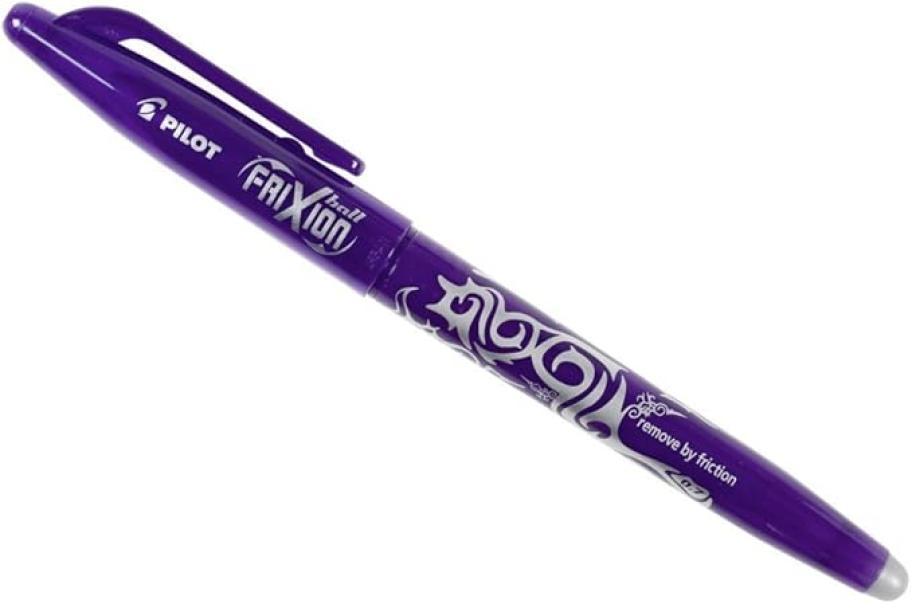 pilot pilot frixion ball penna a sfera cancellabile e ricaricabile colore viola con punta da 0,7 mm confezione da 12 pz - foto 2