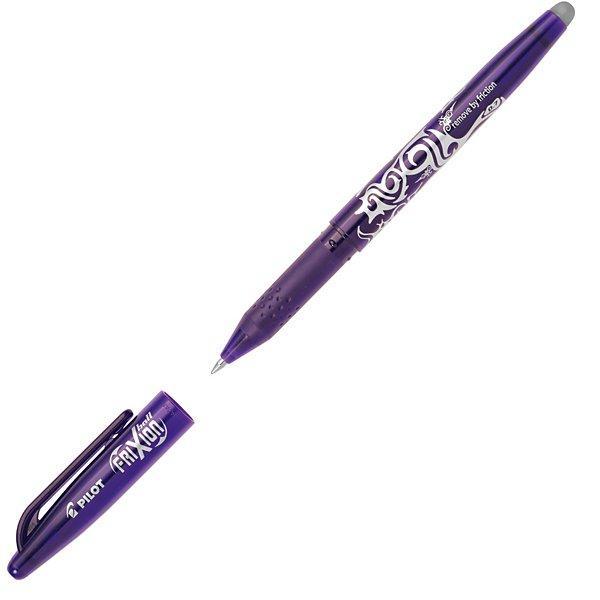 pilot pilot frixion ball penna a sfera cancellabile e ricaricabile colore viola con punta da 0,7 mm confezione da 12 pz - foto 3
