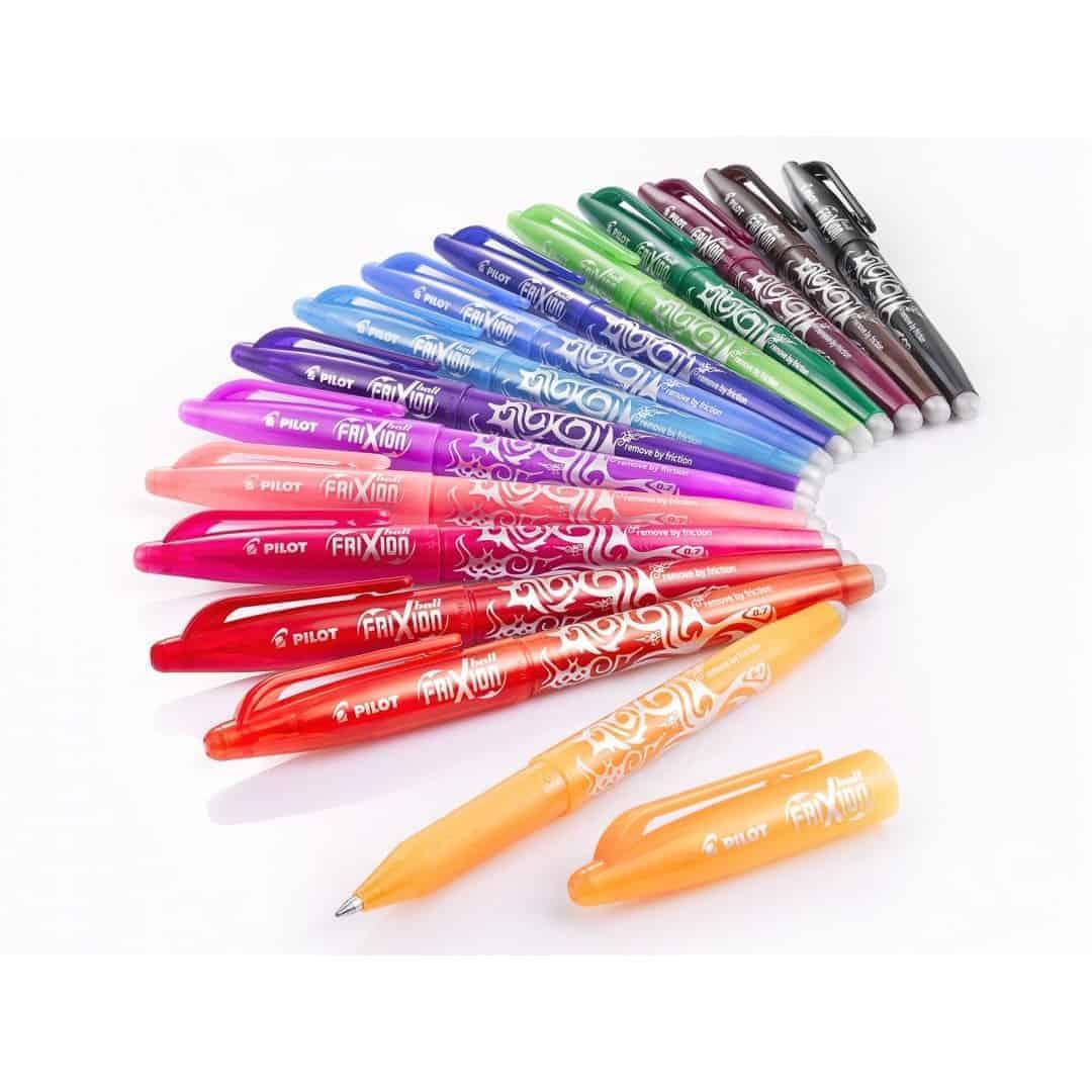 pilot pilot frixion ball penna a sfera cancellabile e ricaricabile colore arancio con punta da 0,7 mm confezione da 12 pz - foto 4