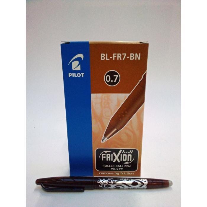 pilot pilot frixion ball penna a sfera cancellabile e ricaricabile colore marrone con punta da 0,7 mm confezione da 12 pz - foto 1