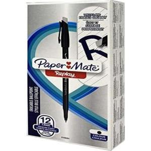 Replay 12 pz penna a sfera cancellabile colore nero