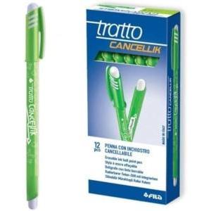 Cancellik 12pz penna a sfera cancellabile con  da 0,4 mm colore verde chiaro
