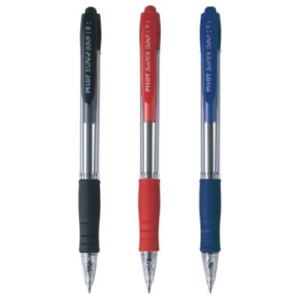 pilot pilot super grip penna a sfera rosso a scatto punta da 0,7 mm - foto 3