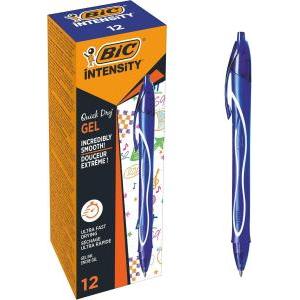 12pz gel ocity quick dry penna a scatto blu con punta 0,7 mm