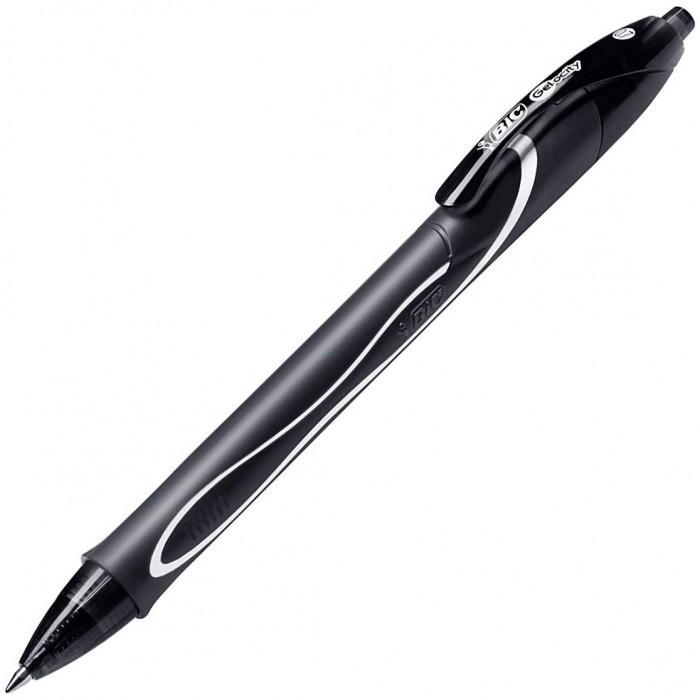 bic bic 12pz gel ocity quick dry penna a scatto nera con punta 0,7 mm - foto 2