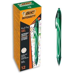 12pz gel ocity quick dry penna a scatto verde con punta 0,7 mm