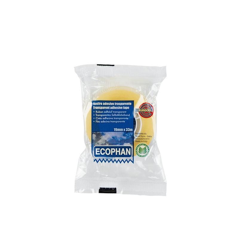 eurocel eurocel nastro adesivo ecophan conf. da 8 pz mm 19 x 33 mt trasparente - foto 1 eurocel eurocel nastro adesivo ecophan conf. da 8 pz mm 19 x 33 mt trasparente - foto 1