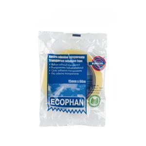 Nastro adesivo ecophan conf. da 10 pz mm 15 x 66 mt trasparente