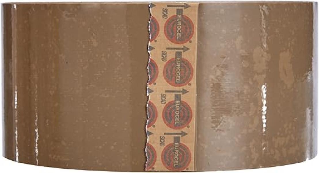 eurocel eurocel nastro adesivo da pacchi in polipropilene misura mm 50 x 66 mt avana confezione da 6 pezzi - foto 3